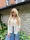 White & Cream two-toned Lace Button-up