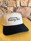 not your average Country Club Embroidered Hat - cream/black