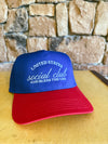 United States Social Club Embroidered Hat - blue/red