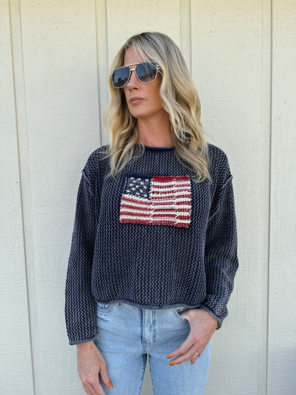 American Flag Sweater