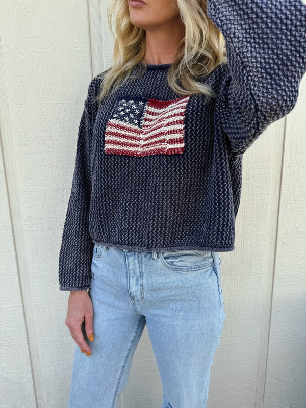American Flag Sweater