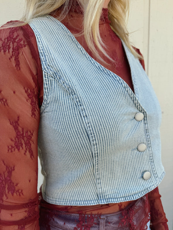 Lace Long Sleeve Mesh Top