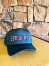 HOWDY Embroidered Trucker Hat - teal