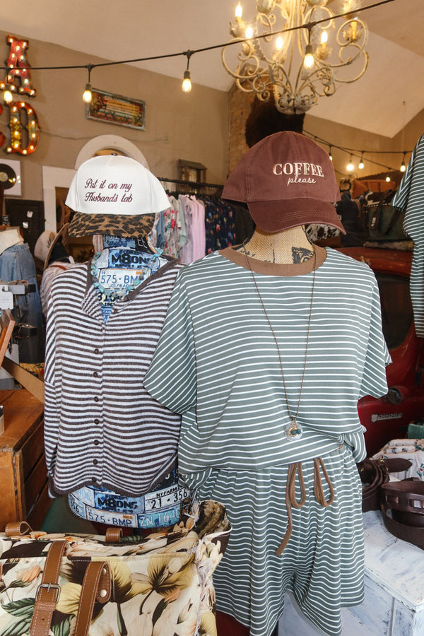 Put it on my Husband’s tab Embroidered Hat - cream/leopard