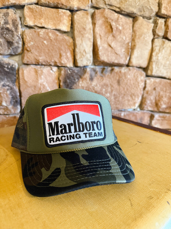 Marlboro Racing Team Patch Trucker Hat - camo