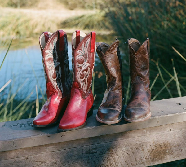 Stetson Women’s LAUREN Goat Leather Western Boots - red/wine snip toe