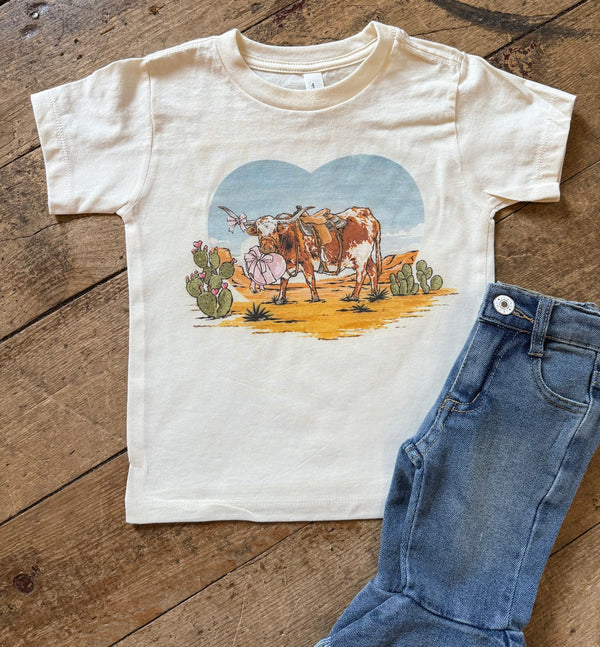 Longhorn Valentine’s Day Kids Tee