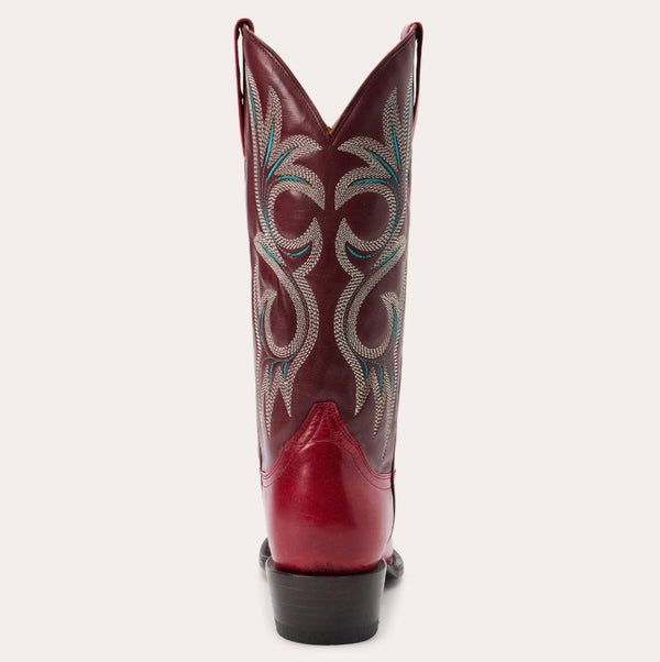 Stetson Women’s LAUREN Goat Leather Western Boots - red/wine snip toe