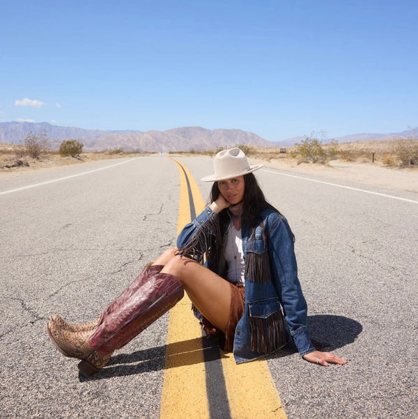 Stetson Women’s RUBY Python Western Boots - red round toe