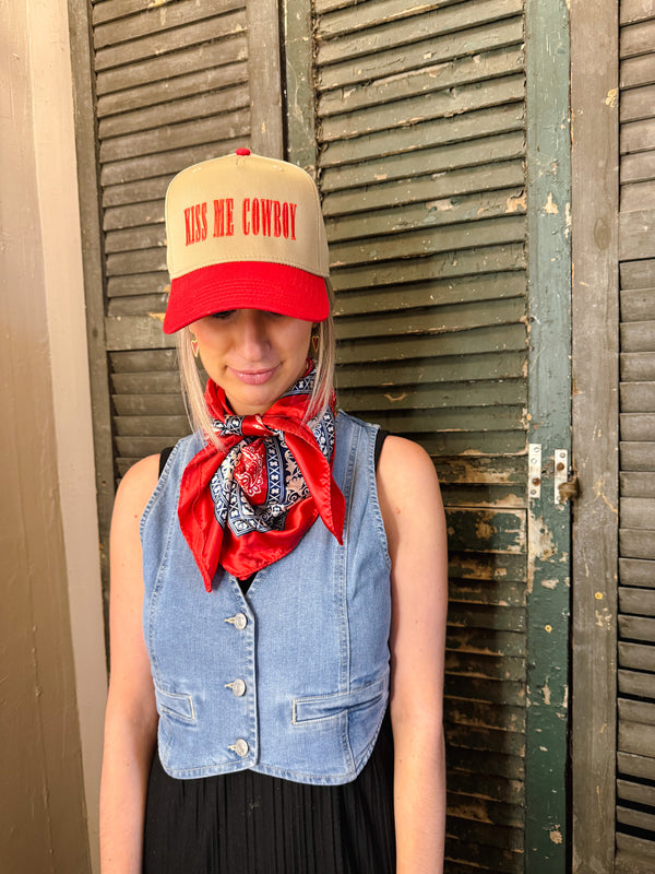 KISS ME COWBOY Trucker Hat