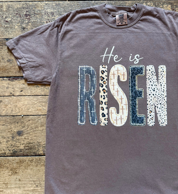 He Is Risen Patchwork Graphic Tee