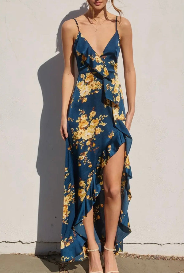 Floral Ruffle Maxi Dress