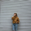 Mineral Washed Textured Cable Sweater - Vintage Camel