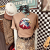 Patriotic Eagle Faux Yarn Graphic Tee