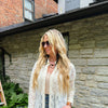 White & Cream two-toned Lace Button-up