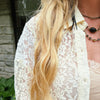 White & Cream two-toned Lace Button-up