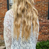 White & Cream two-toned Lace Button-up