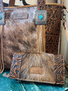 Floral Leather and Hair-on Wrangler Wallet #02