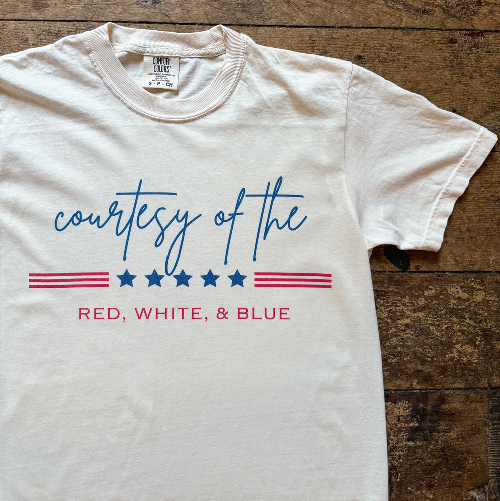 courtesy of the RED, WHITE & BLUE Graphic Tee