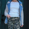 Hidden High Rise Wide Leg Cargo Jean for Women in Camo