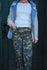 Hidden High Rise Wide Leg Cargo Jean for Women in Camo