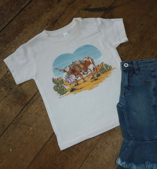 Longhorn Valentine’s Day Kids Tee