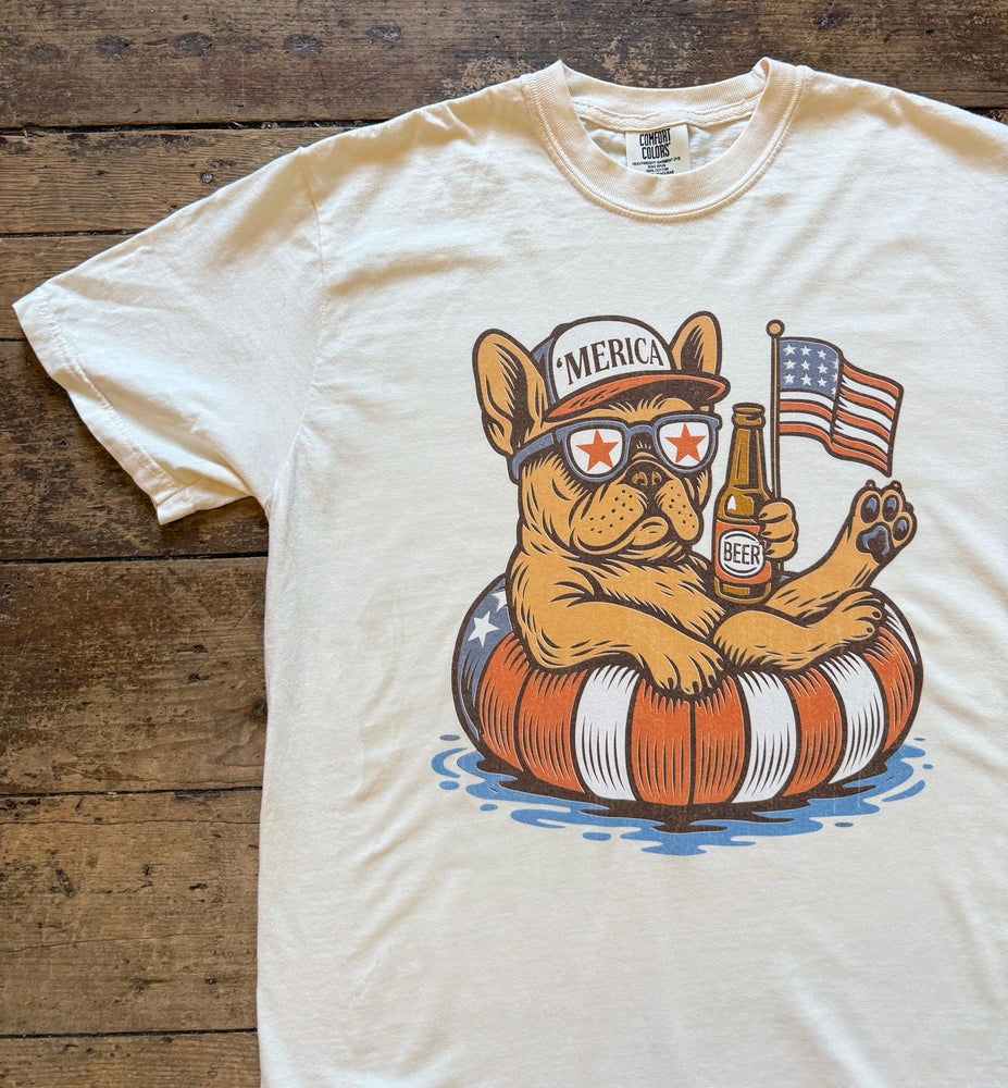‘Merica bulldog Graphic Tee