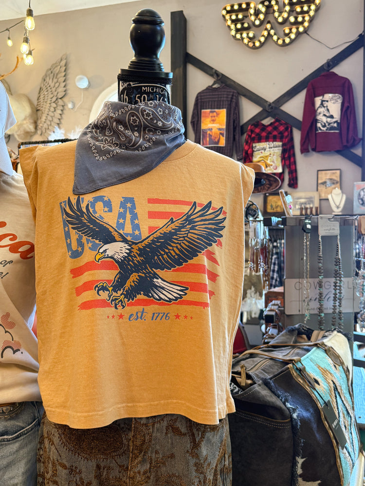 USA est. 1776 Eagle Graphic Muscle Tee