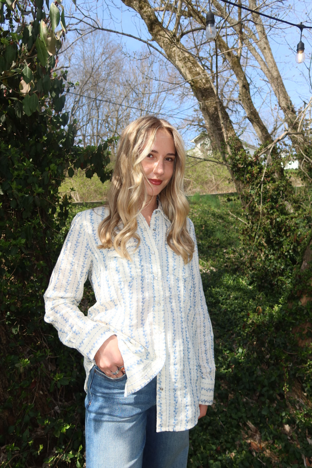 pearl snap dress shirt The Bay Blue Malone Washed Twill with Snaps Custom Ledbury You only have to touch the shirt to see and feel the difference in quality Ava Floral Long Sleeve Pearl
