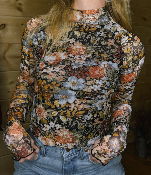 Alice Floral Mesh Top