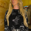 Two Fly Metallic Western Sweater