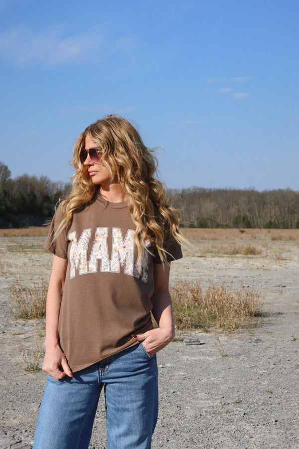 MAMA Floral Graphic Tee