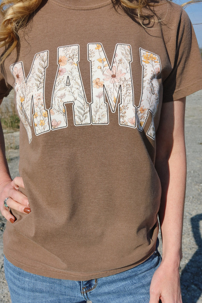 MAMA Floral Graphic Tee