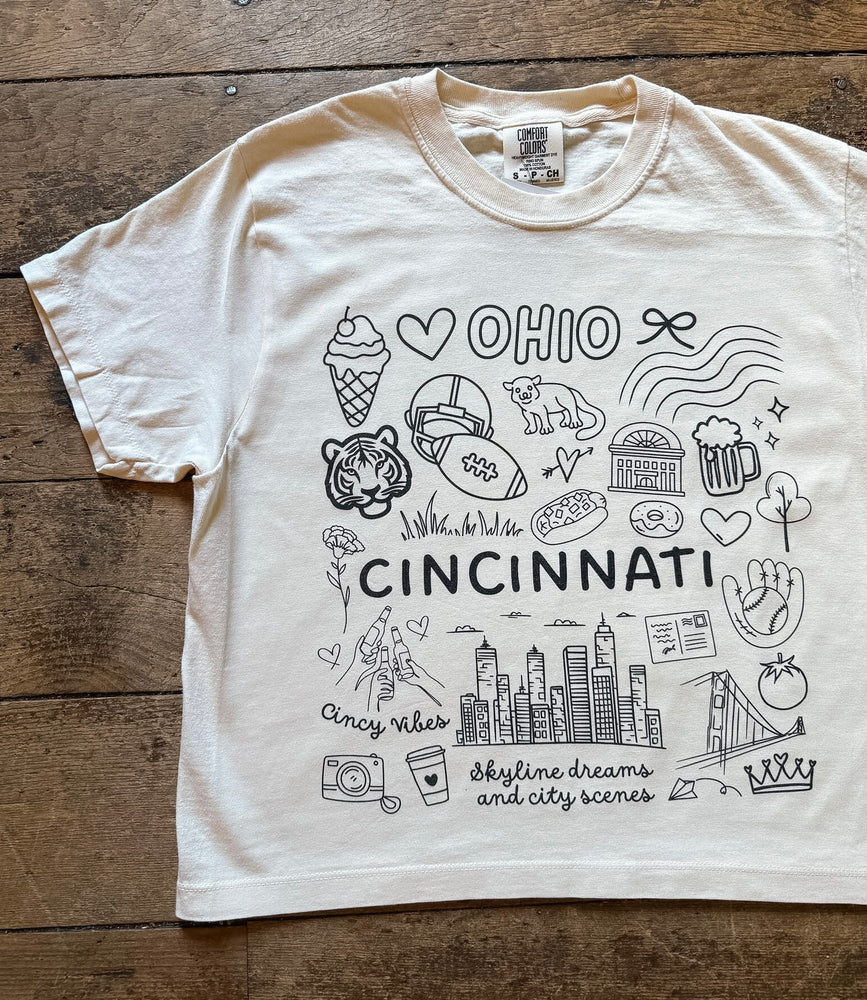 Cincinnati Skyline Dreams Women’s boxy tee