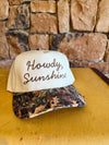 Howdy Sunshine Embroidered Hat - cream/camo