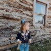 Black Vintage Western Pearl Snap - Long Sleeve