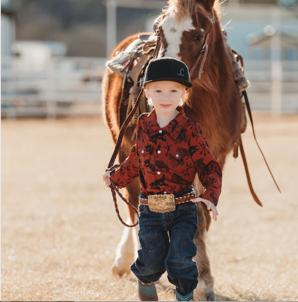 Bison Western Pearl Snap - Long Sleeve