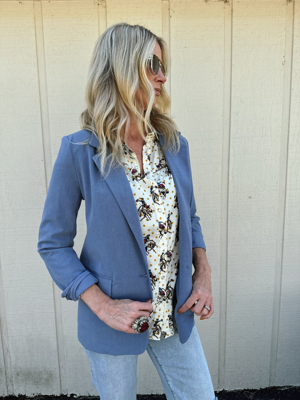 Cotton & Rye Buckaroo Betty Long Sleeve Pearl Snap Western Shirt