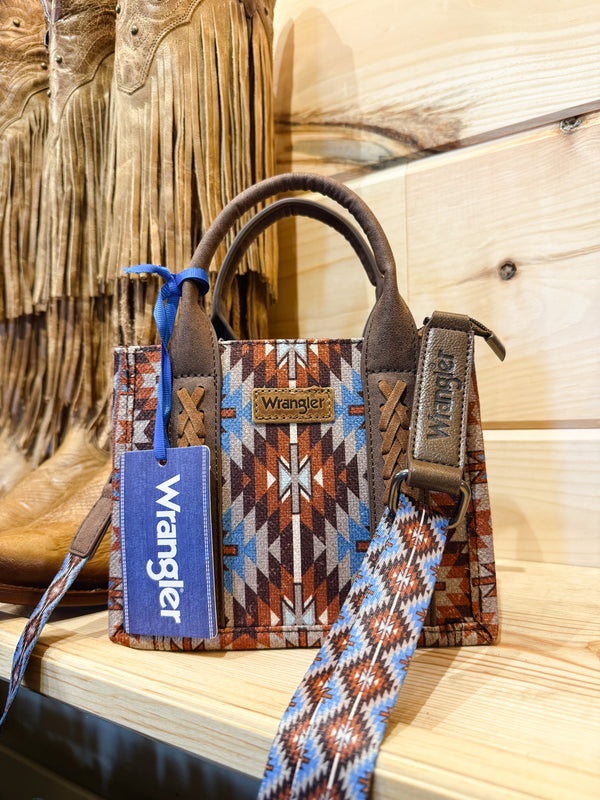 Wrangler Southwestern Pattern Mini Tote/Crossbody