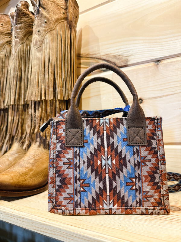 Wrangler Southwestern Pattern Mini Tote/Crossbody