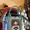 Wrangler Southwestern Pattern Dual Sided Print-Tote/Crossbody with Jean Pocket
