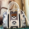 Wrangler Southwestern Pattern Dual Sided Print-Tote/Crossbody with Jean Pocket
