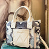 Wrangler Southwestern Pattern Dual Sided Print-Tote/Crossbody with Jean Pocket