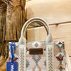 Wrangler Southwestern Pattern Dual Sided Print-Tote/Crossbody with Jean Pocket