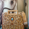 Montana West Cut-Out Embroidered Collection Tote/Crossbody Bag - Brown