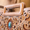 Montana West Cut-Out Embroidered Collection Tote/Crossbody Bag - Brown