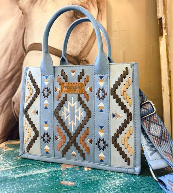 Wrangler Aztec Embroidered Tote/Crossbody
