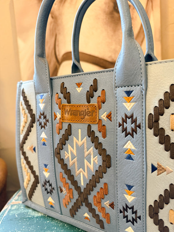 Wrangler Aztec Embroidered Tote/Crossbody