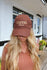 COFFEE please Embroidered Hat - brown