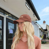 COFFEE please Embroidered Hat - brown